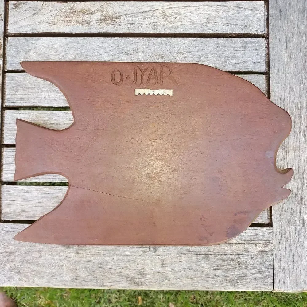 Vintage Handcarved Hawaiian Wooden Plaque